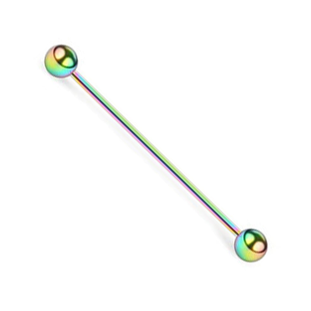 Surgical Steel PVD Industrial Barbell 16 Gauge 38mm - 5 Colors