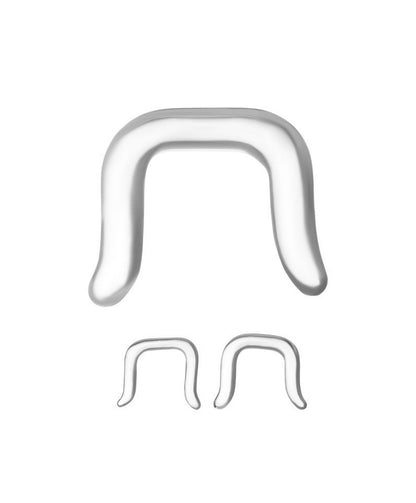 Glass Pyrex Clear Basic Septum Retainer - 16 or 14 Gauge - 1/4" (6 MM)