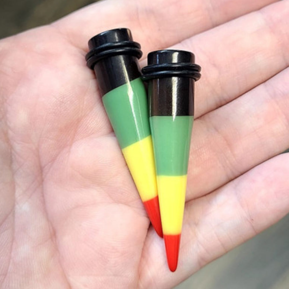 Acrylic Rasta Colors Taper Stretching Kit 6G to 1/2 Inch - 12 Pack - photo 3