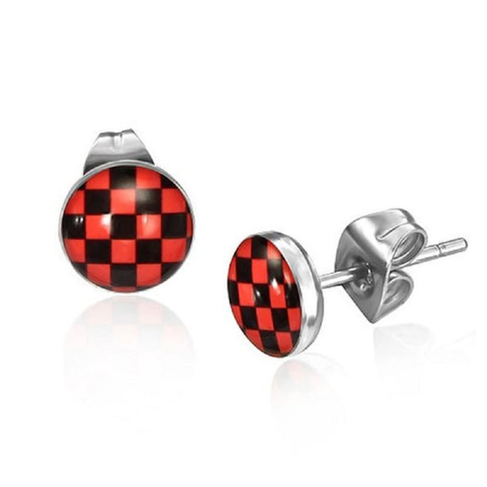 Surgical Steel 22 Gauge Cartilage Studs with Checkerboard Top - photo 4