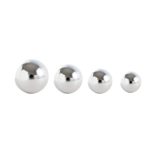 Surgical Steel Screw Balls 18 to 14 Gauge Externally Threaded - 6 Pack