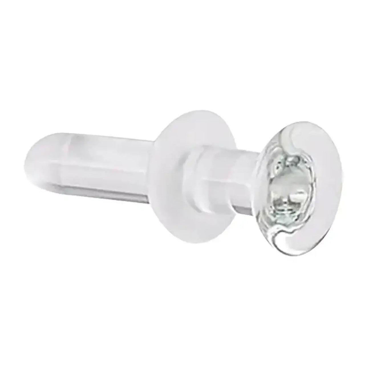 Clear Pyrex Glass Piercing Retainer Labret Stud 20 to 8 Gauge - 1/2"