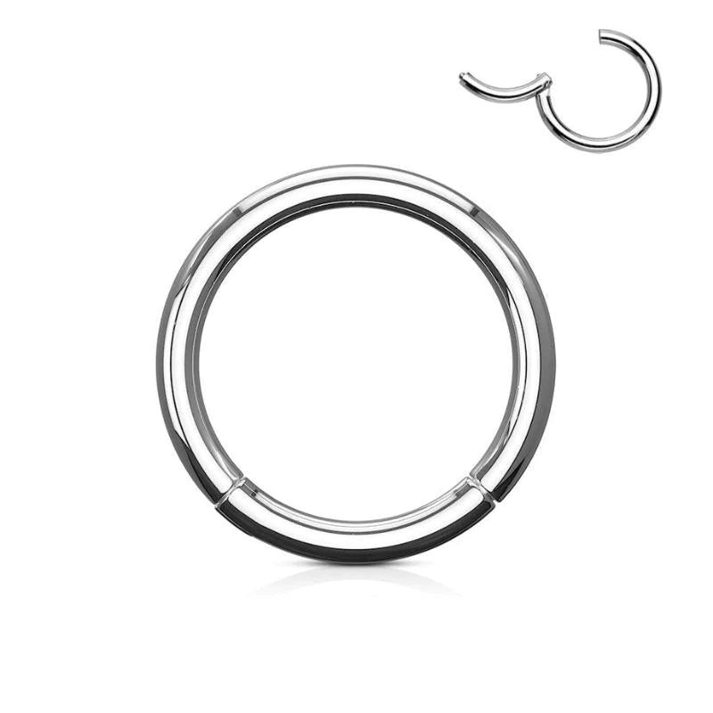 Surgical Steel Hinged Segment Ring 16 Gauge 1/2" (12 MM) Seamless Hoop