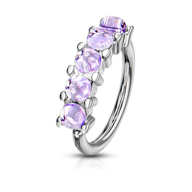 Surgical Steel Bendable Hoop Ring 20 18 & 16 Gauge Illuminating Stone