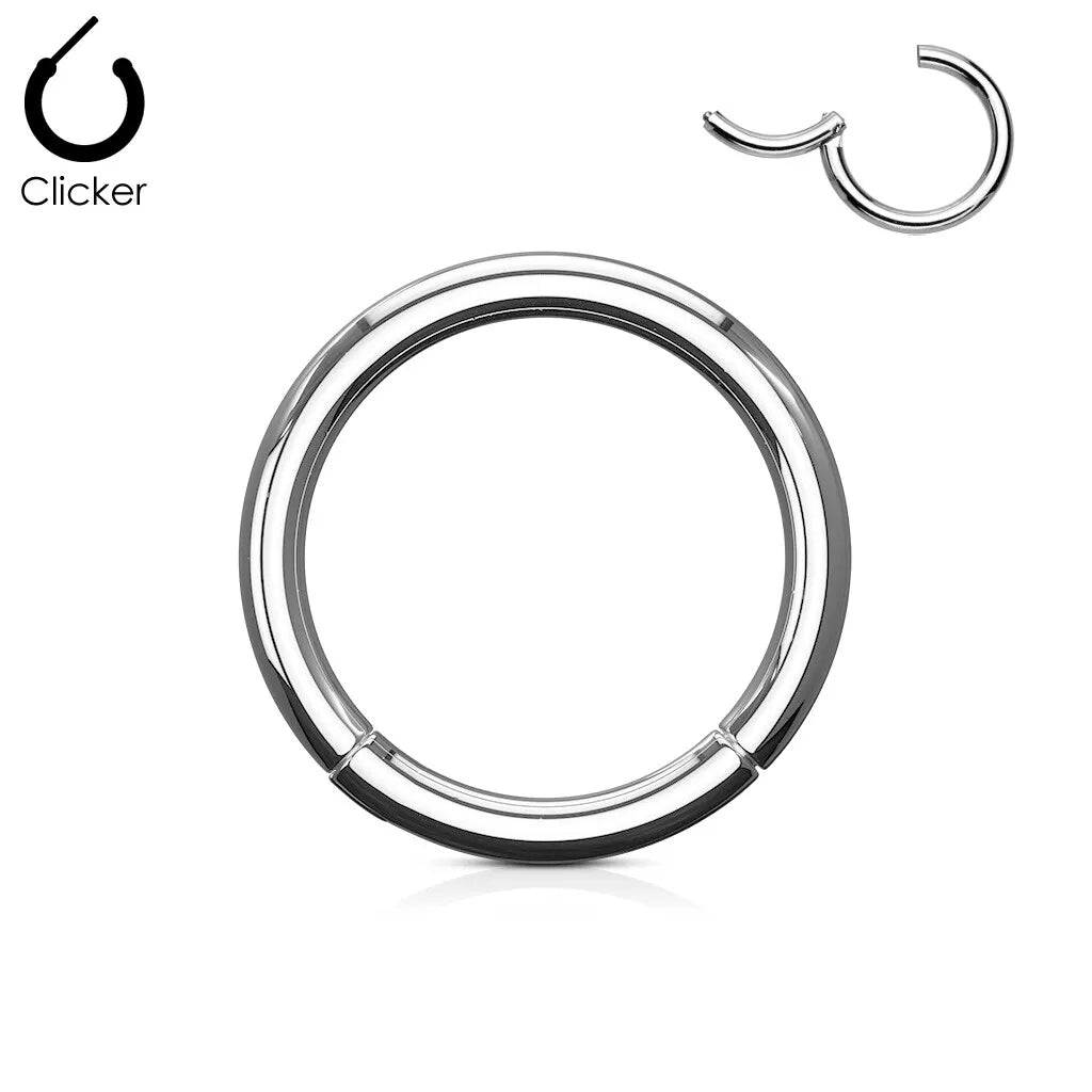 Titanium Hinged Segment Hoop Ring 16 Gauge - 8 MM or 10 MM - 3 Colors