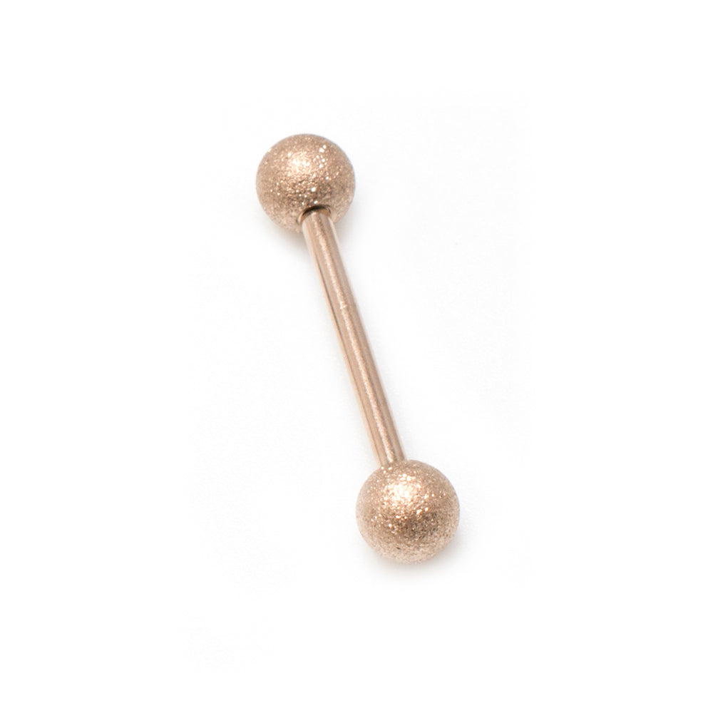 Surgical Steel 14 Gauge Sand Finish Barbell with Ball Ends - photo 8