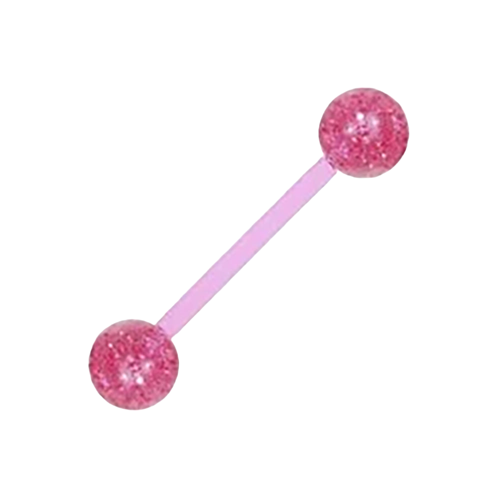 Bio-Flex Straight Barbell Tongue Ring 14 Gauge 5/8" (16 MM) - 20 Pack
