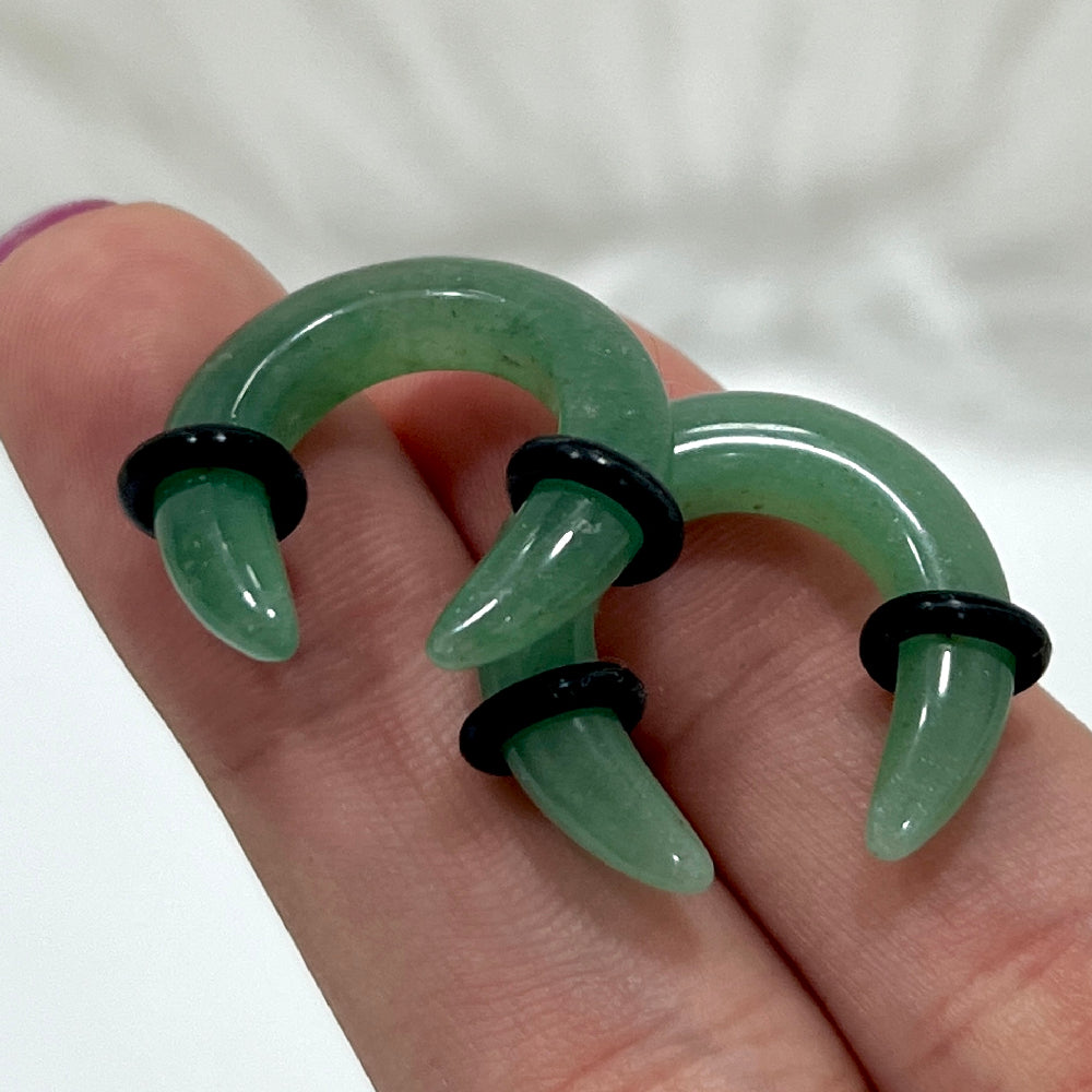 Jade Stone 0 to 4 Gauge Pincher Ear Tapers - Pair - photo 5