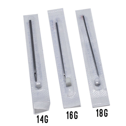 Surgical Steel Septum Piercing Kit 18 16 & 14 Gauge Horseshoe - 9 Pack