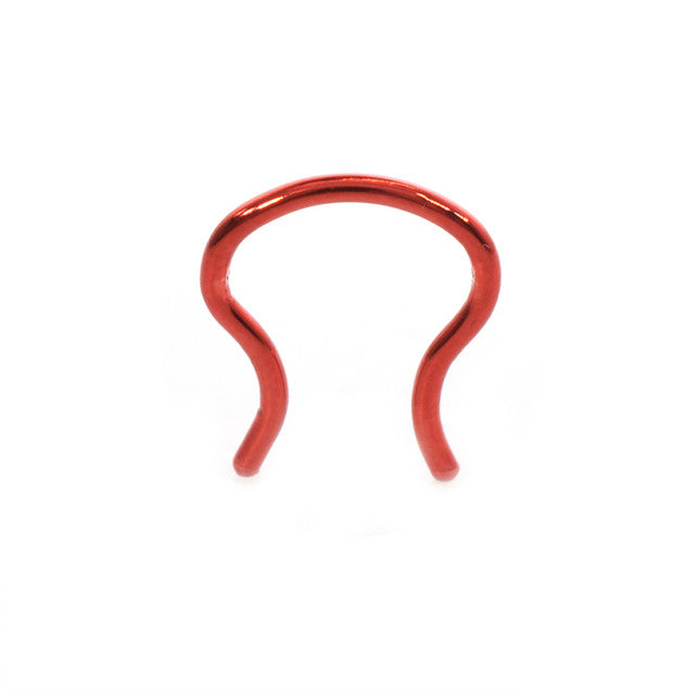 Surgical Steel Anodized Titanium Septum Ring Retainer 16 Gauge U Shape