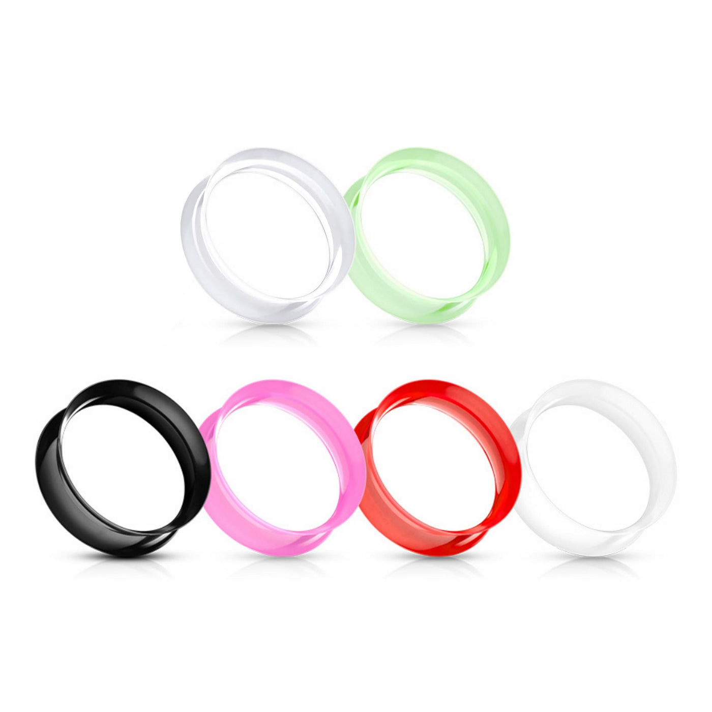 Double Flare Thin Silicone Plug Ear Tunnel 2 to 9/16" Gauge - Pair