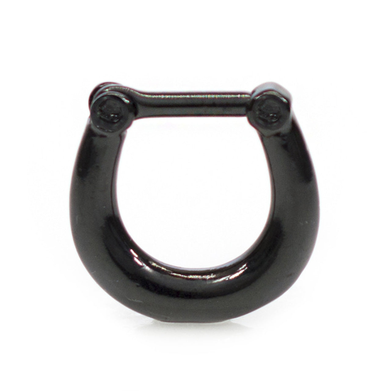 Surgical Steel Hinged Septum Clicker Ring 16 Gauge With Smooth Surface