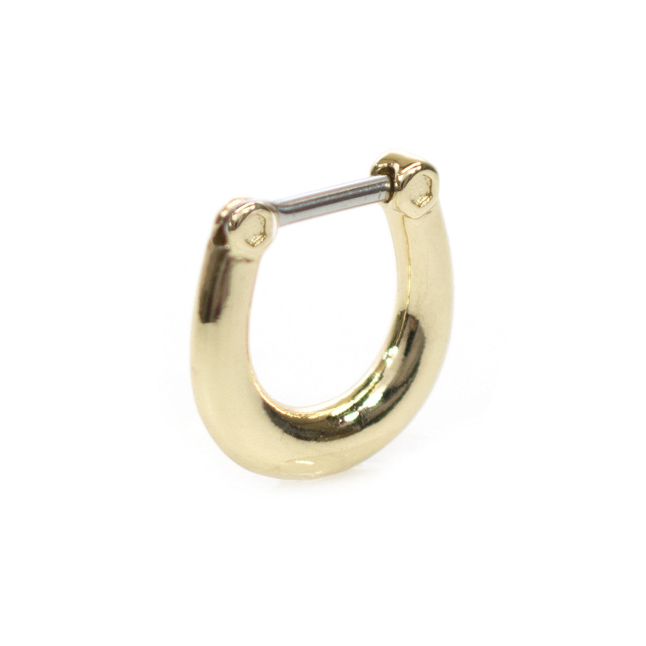 Surgical Steel Hinged Septum Clicker Ring 16 Gauge With Smooth Surface