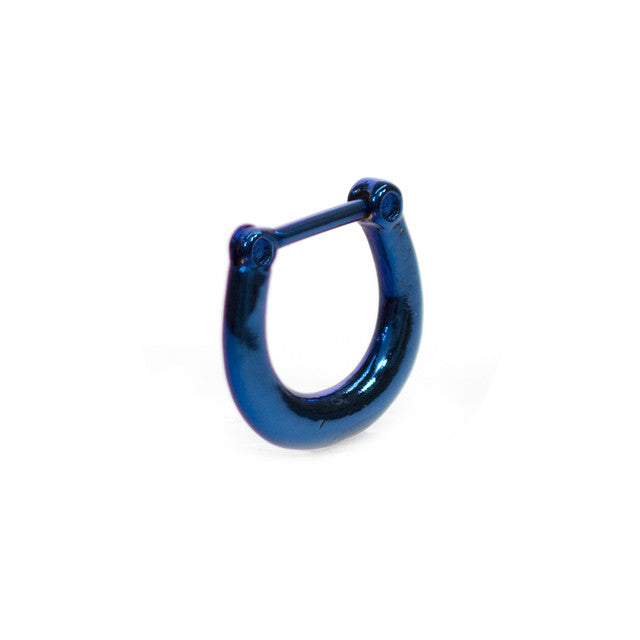 Surgical Steel Hinged Septum Clicker Ring 16 Gauge With Smooth Surface