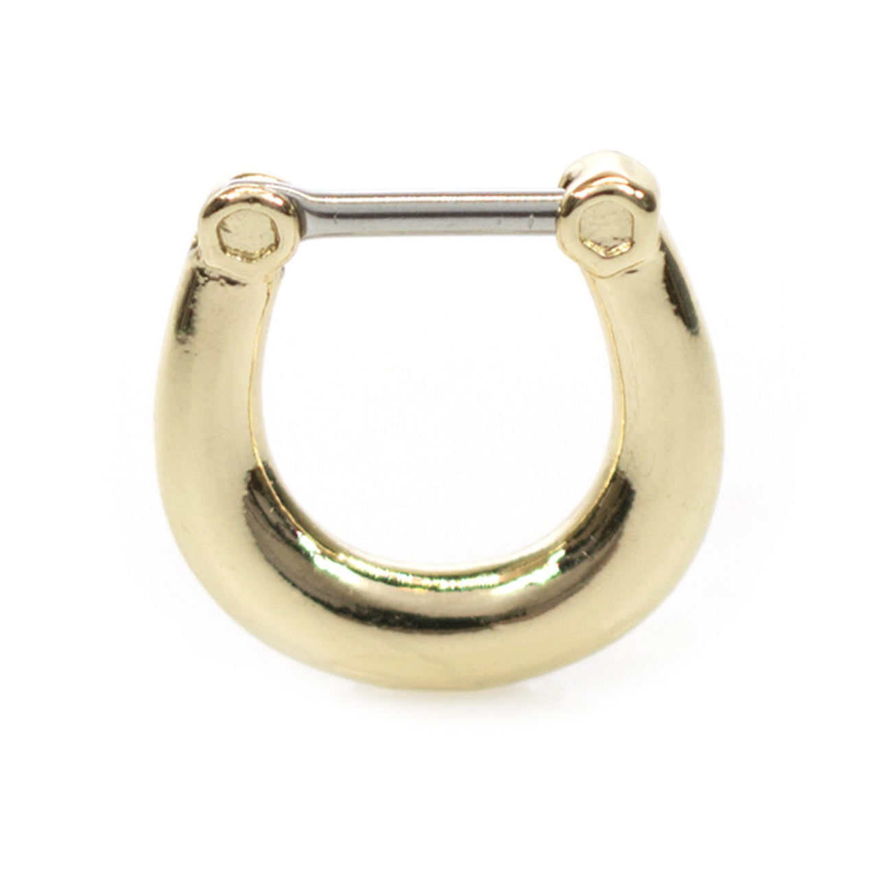 Surgical Steel Hinged Septum Clicker Ring 16 Gauge With Smooth Surface