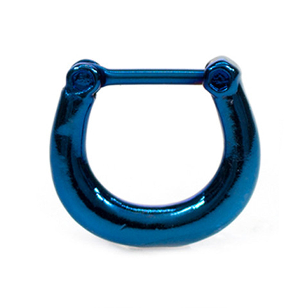 Surgical Steel Hinged Septum Clicker Ring 16 Gauge With Smooth Surface