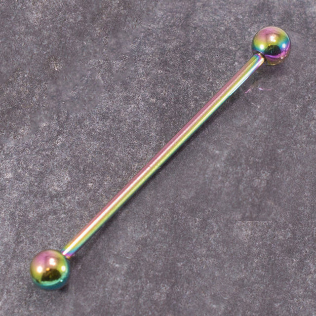 Surgical Steel Anodized Industrial Barbell 14 Gauge 1-1/2" - 10 Pack