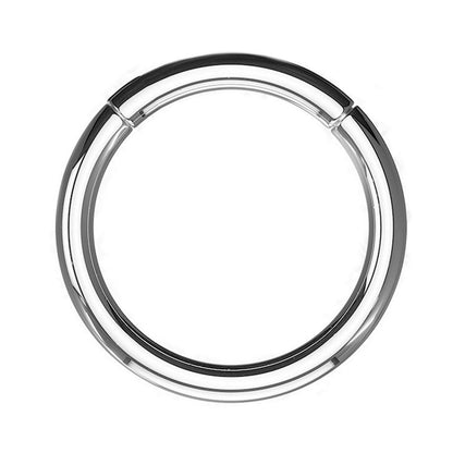 Surgical Steel Silver Hinged Clicker Segment Hoop Ring 14 to 10 Gauge