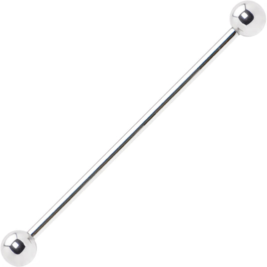 Surgical Steel Straight Industrial Barbell Ring 14 & 16 Gauge