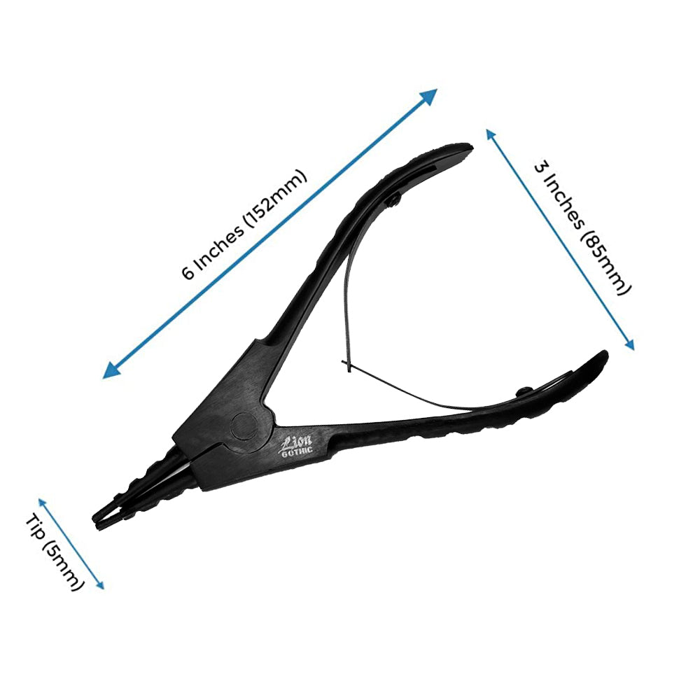 Surgical Steel Black Small Ring Opening Pliers - photo 6