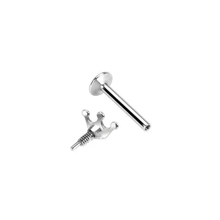 Surgical Steel 16 Gauge Labret Stud with CZ Crown - photo 3
