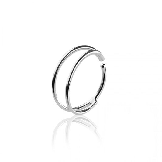 Surgical Steel 22 Gauge Bendable Double Hoop Ring