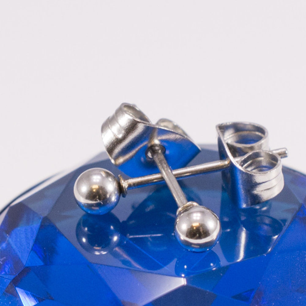 Surgical Steel 22 Gauge Hollow Ball Stud Earrings - Pair - photo 3