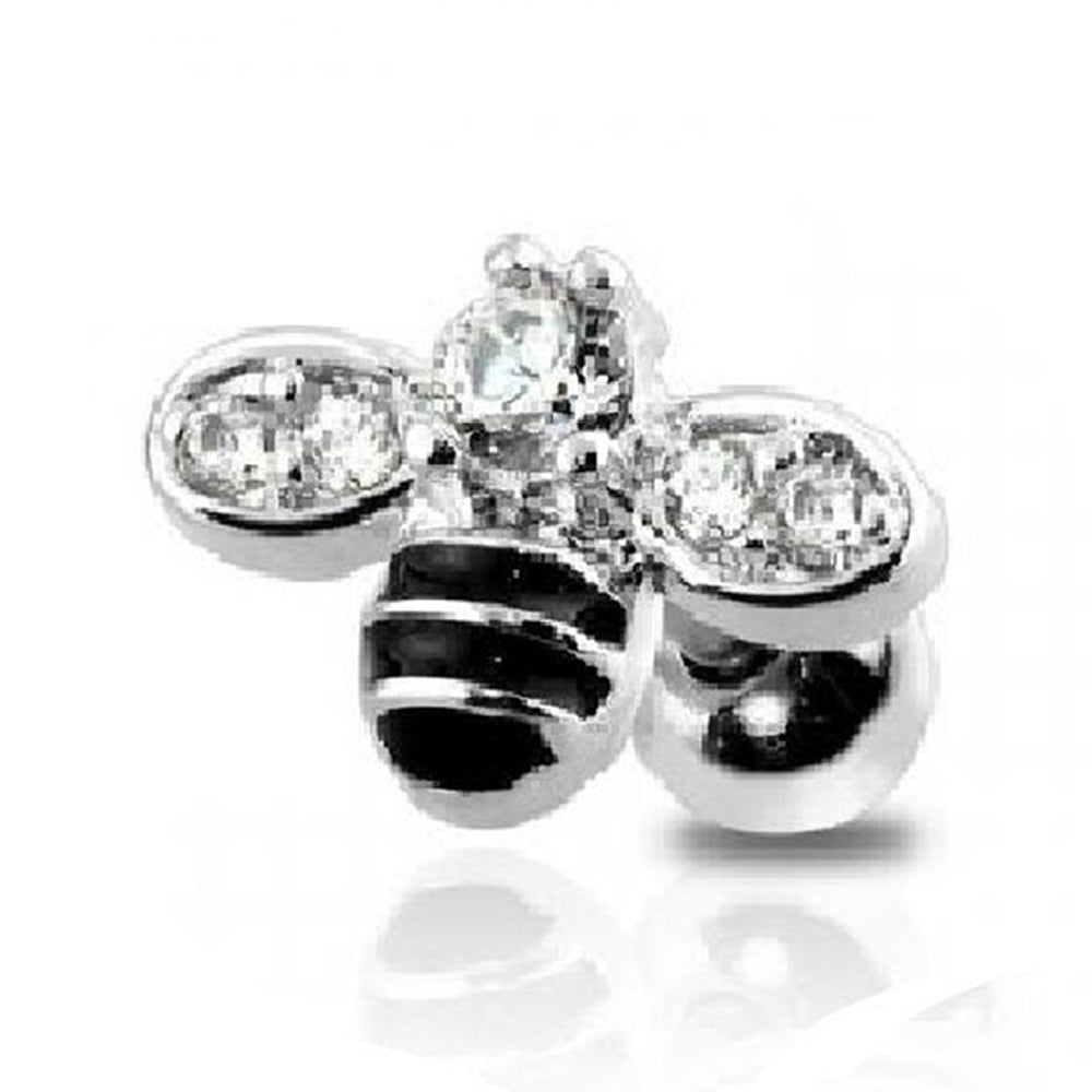 Surgical Steel 16 Gauge Cartilage Barbell with Bumblebee Top - photo 6