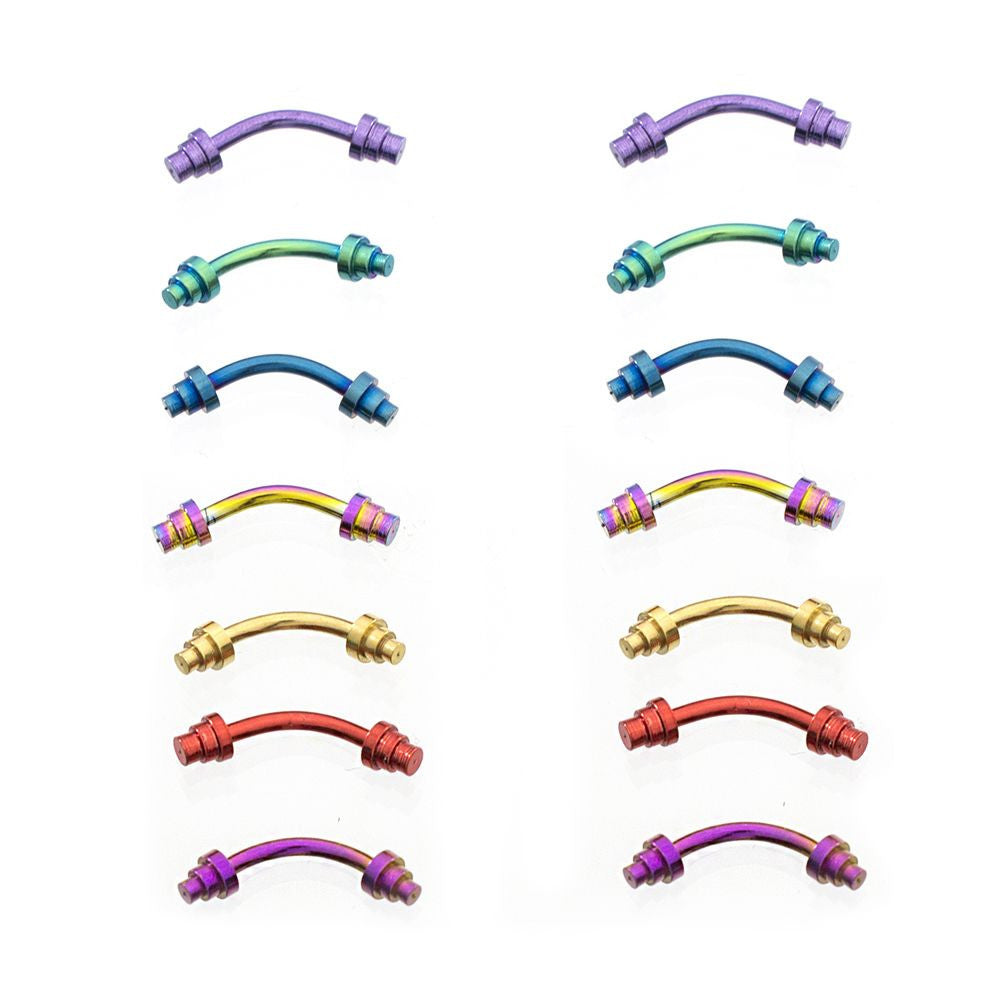 Surgical Steel 16 Gauge Curved Barbell Stair Spike - 14 Pack - photo 4