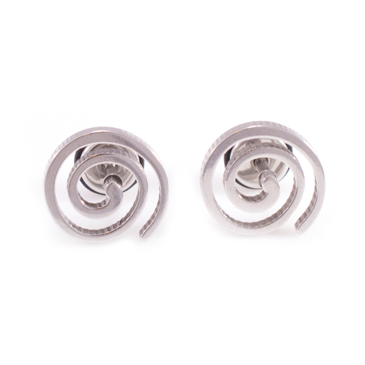 Surgical Steel Fake Cheater Earring Plugs 16 Gauge with Swirl - Pair