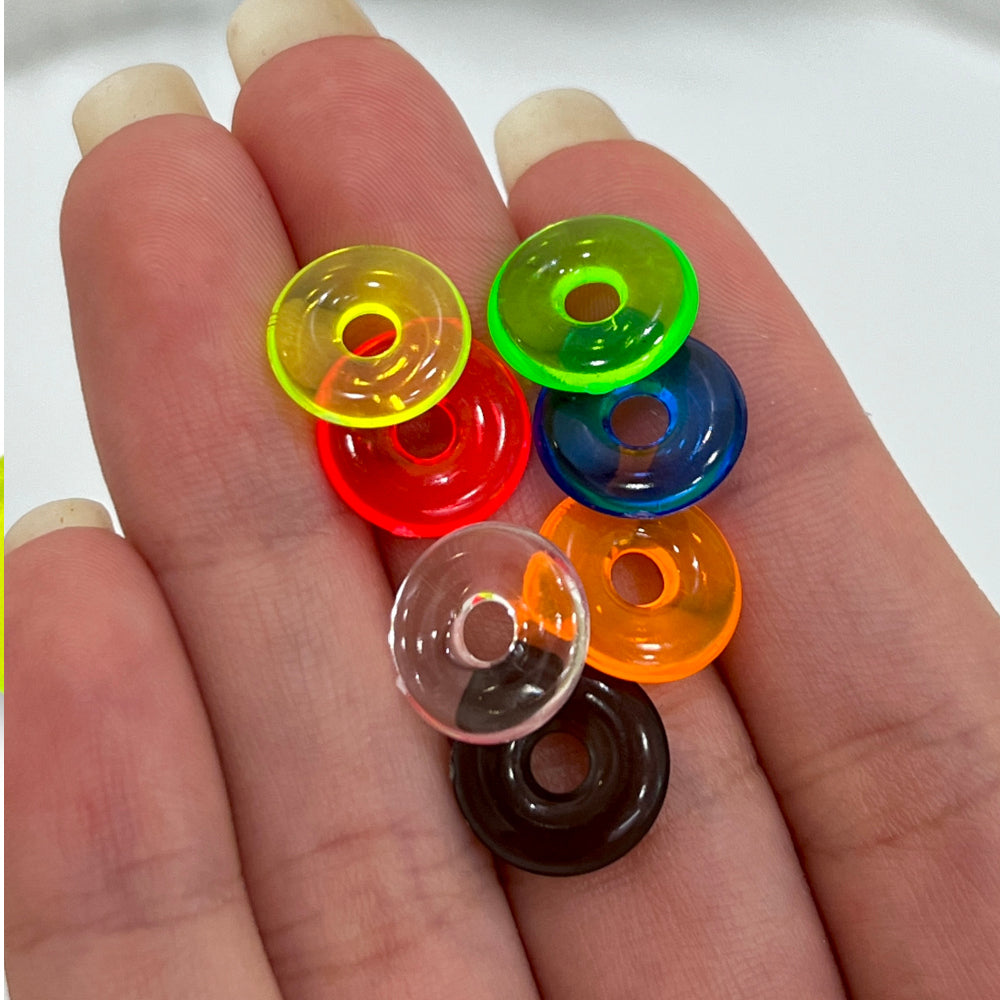 Acrylic 14 Gauge UV Glow Replacement Donut Beads - photo 3