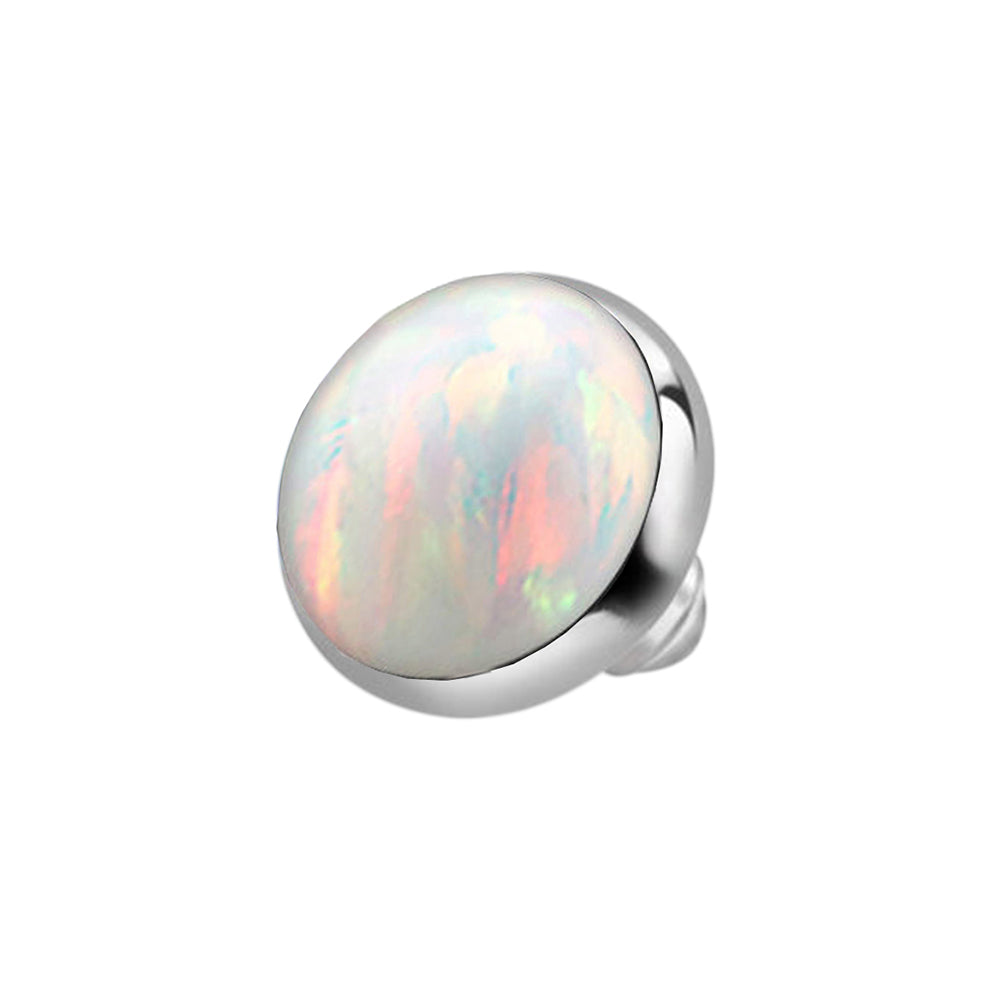Titanium 14 Gauge Dermal Anchor Top with Synthetic Opal - photo 7