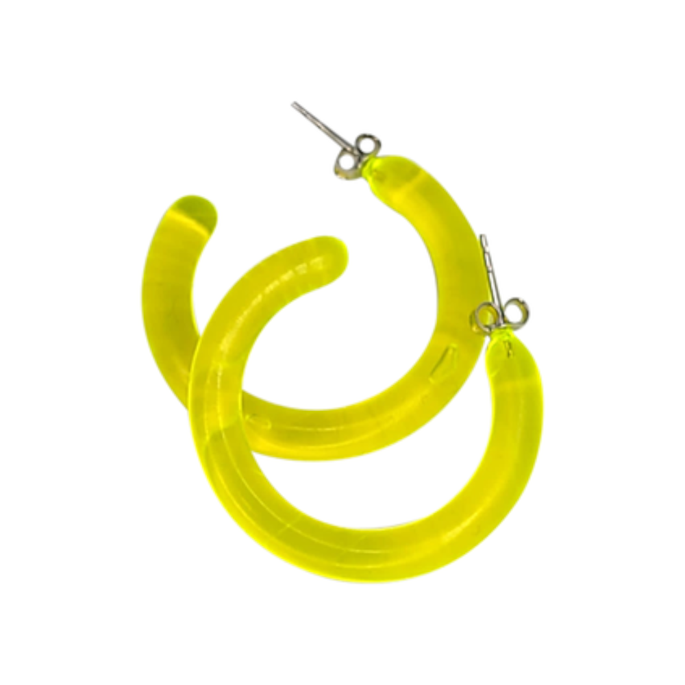 Surgical Steel 1/2" Inch to 1" Inch Hoop Ring with UV Acrylic - Pair - photo 9
