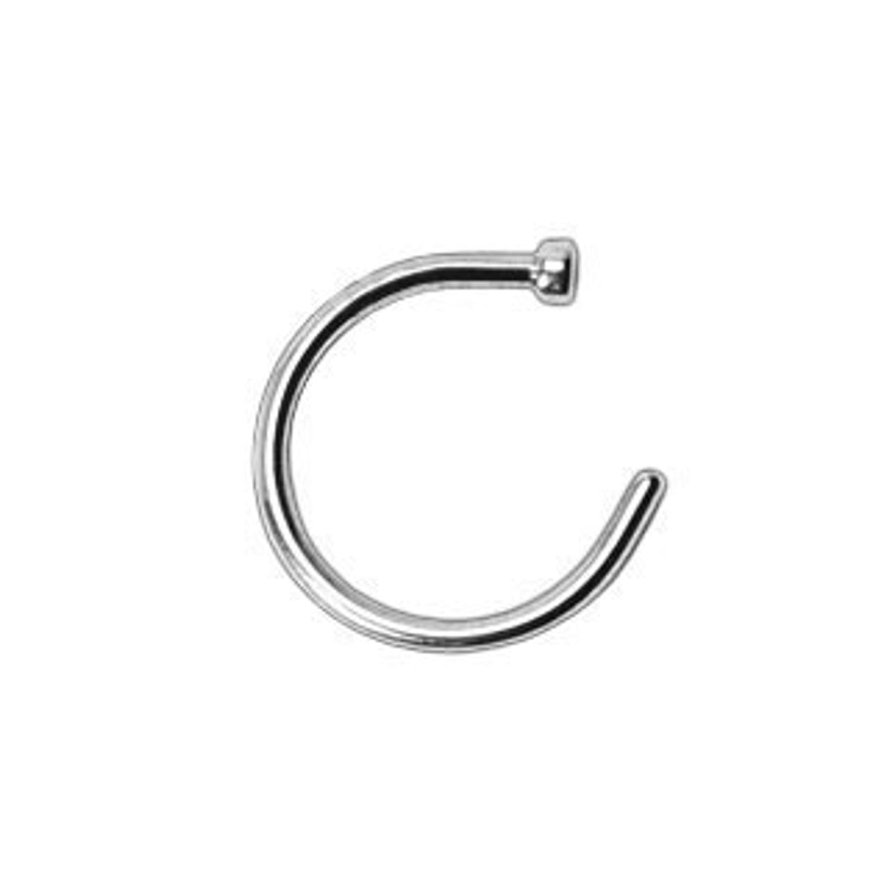 Surgical Steel Nose Ring Hoop 20 & 18 Gauge with Flat End