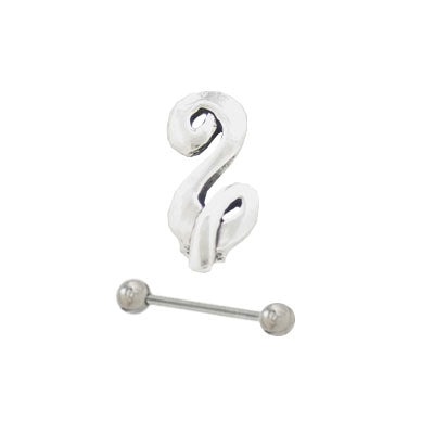 Surgical Steel 16 Gauge Eyebrow Barbell with Unique Shield Design
