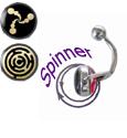 Surgical Steel 14 Gauge Belly Ring with Holographic Spinner Maze