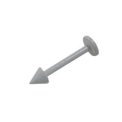 Surgical Steel 16 Gauge Monroe Labret with White Plated Spike