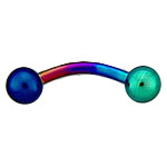 Titanium 14 Gauge Curved Eyebrow Barbell
