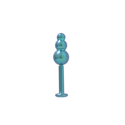 Titanium 16 Gauge Green Labret Monroe Stud