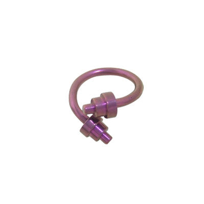 Titanium 16 Gauge Twister Ring with Step Cone Beads