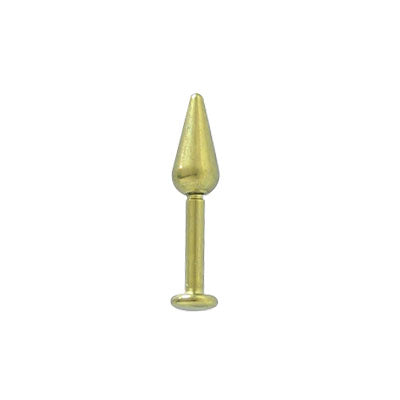 Titanium Gold Labret Monroe Stud 14 & 16 Gauge with Spike Bead
