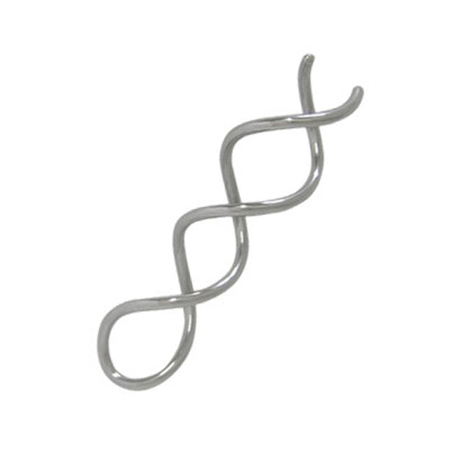 Surgical Steel Industrial Barbell 14 Gauge 1-1/2" With Spiral Twist