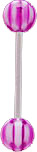 Surgical Steel 14 Gauge UV Barbell with Multi Color Checker