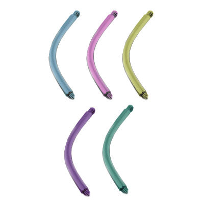 Titanium 14 Gauge Curved Barbell Replacement Shaft - 3/8 Inch