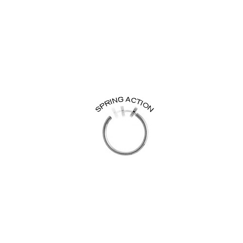 Rhodium Plated Silver Non-Piercing Belly Clip with Dangling Flower - photo 2