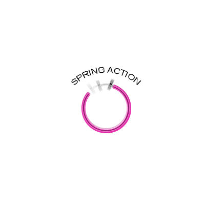 Non-Piercing Nipple Chain with Fuchsia Spring Hoops - 13 Inch - photo 2