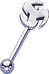 Surgical Steel 16 Gauge Straight Eyebrow Barbell with Star