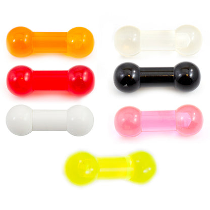 Acrylic 00 Gauge Straight Barbell for Tongue Piercing