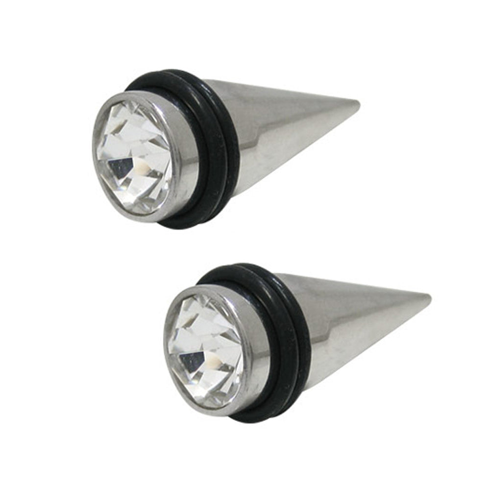 Surgical Steel 00 Gauge Spike Ear Stretcher Tapers - Pair