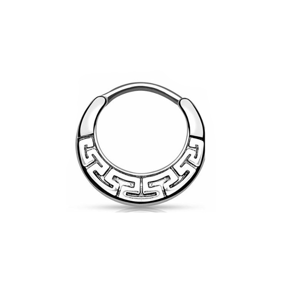 Surgical Steel 16 Gauge Septum Clicker with Tribal Design - photo 2